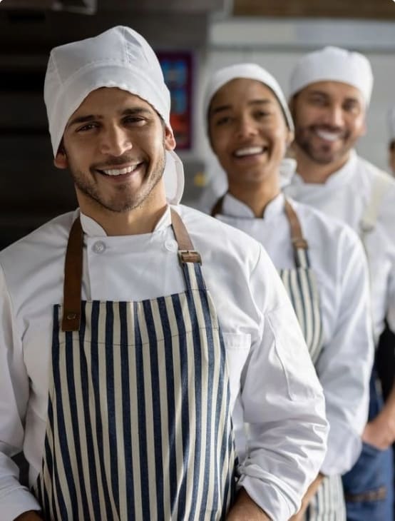 Chef team smiling