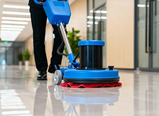 Commercial floor cleaning